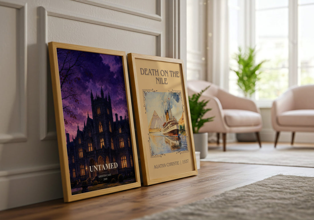 Untamed watercolour print framed by window – literary home decor