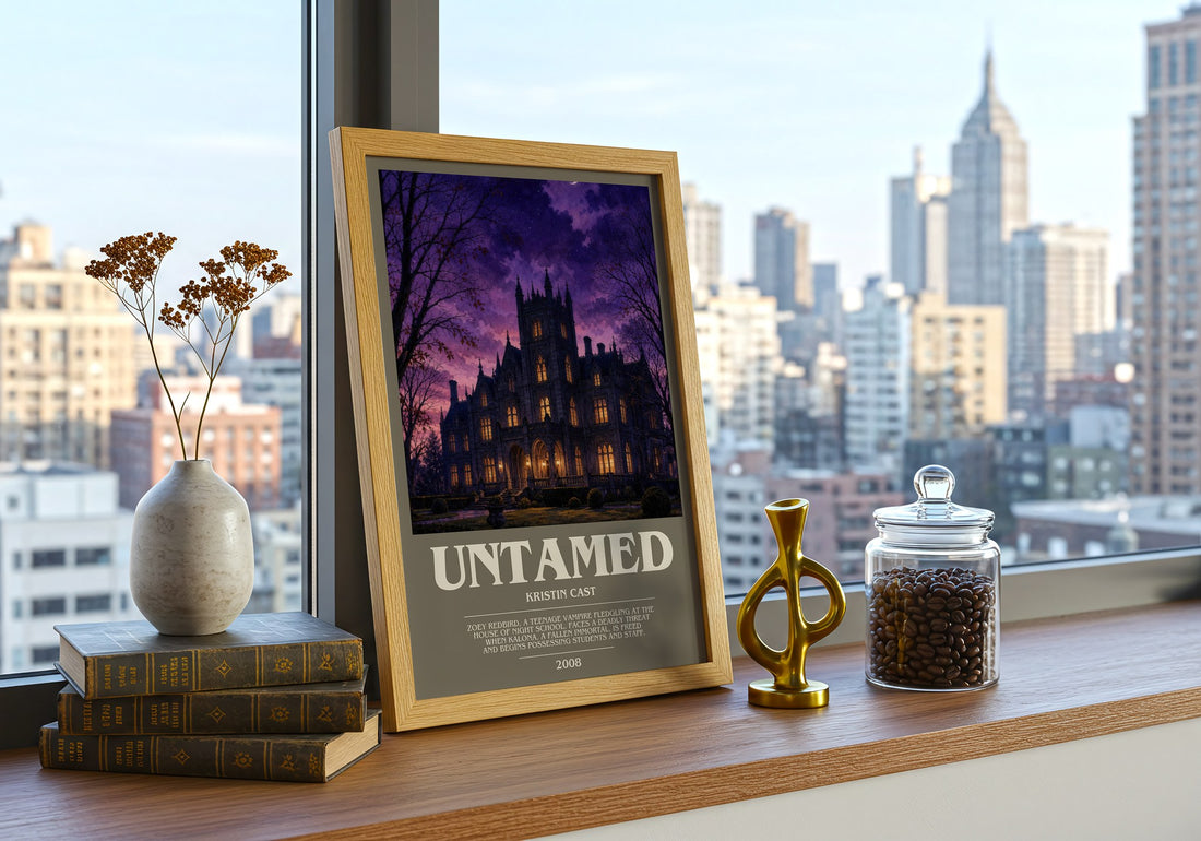 Untamed bookish print framed by window – literary home decor