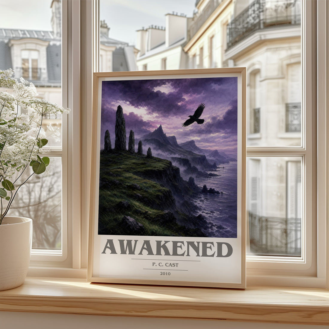 Awakened book cover poster colour and style options – P. C. Cast book art