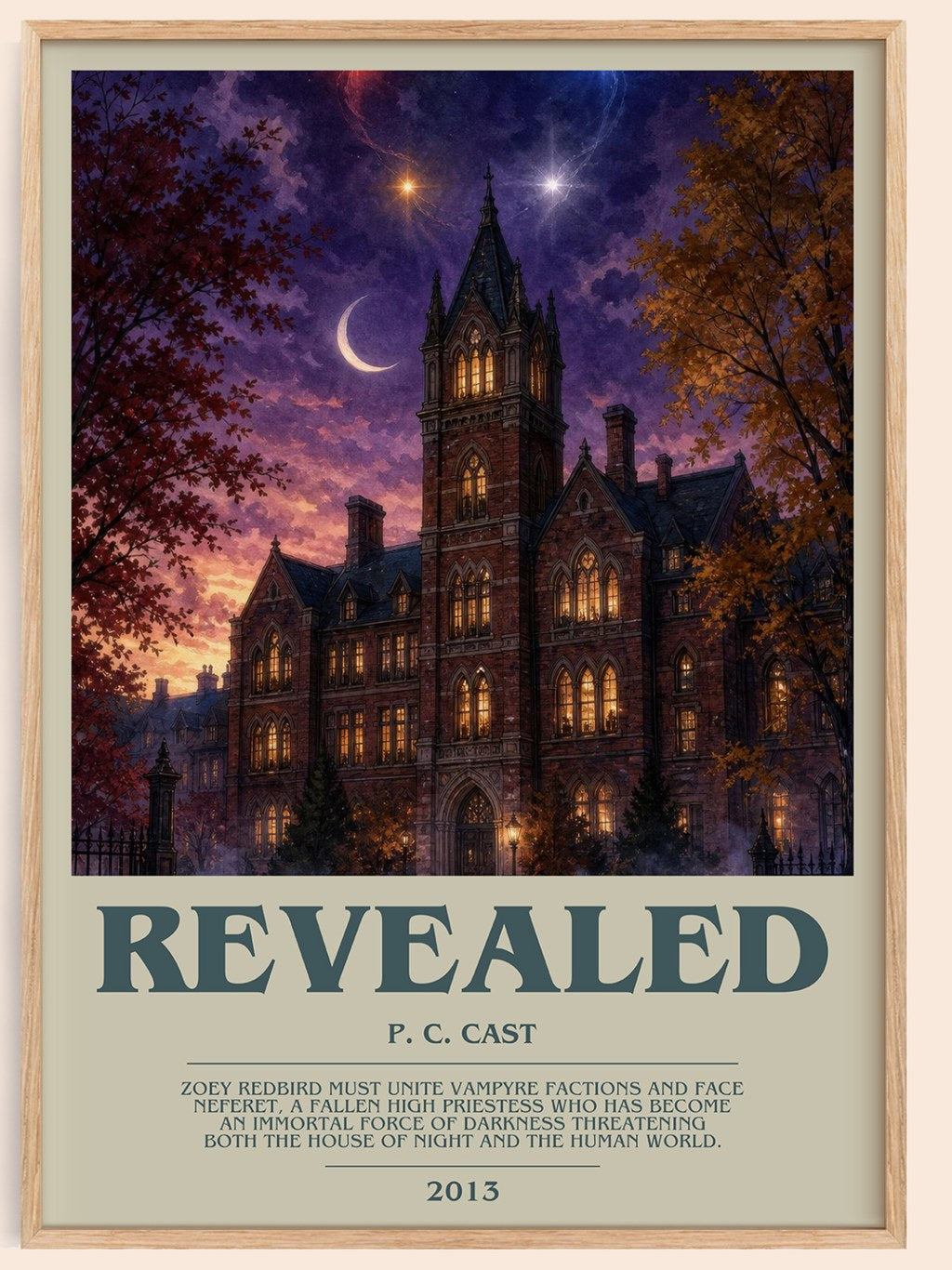 Revealed bookish book poster by P. C. Cast – framed literary art print
