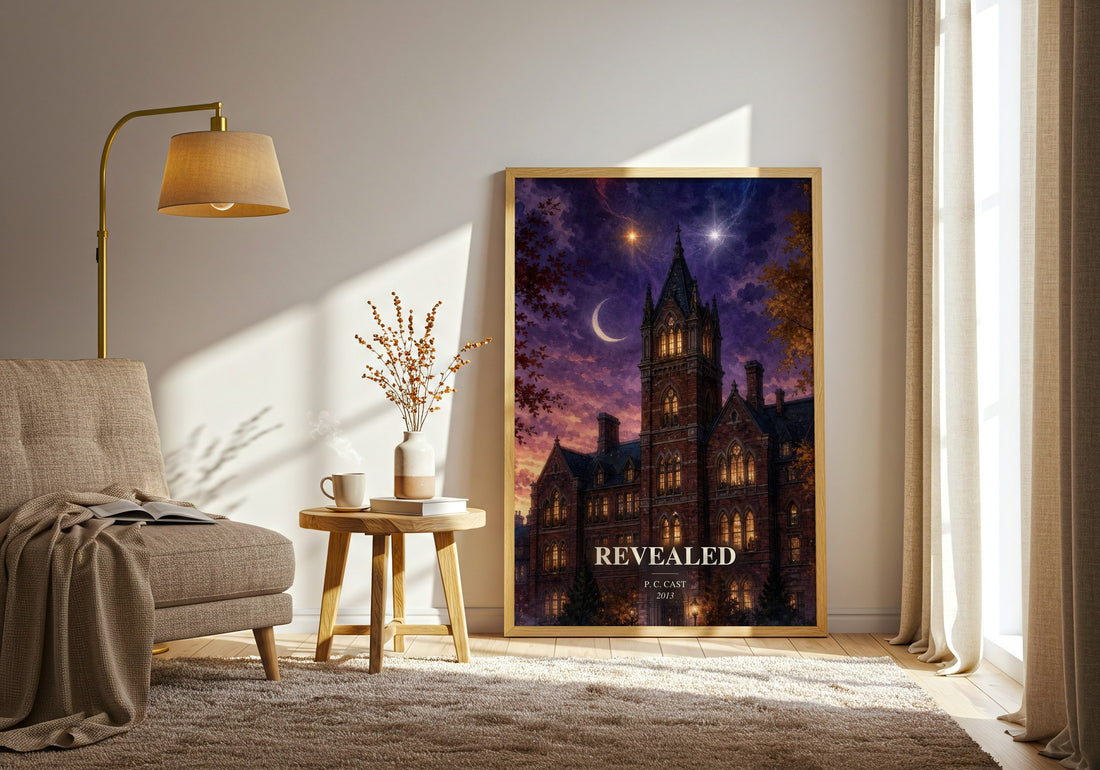 Revealed watercolour print in frame leaning in hallway – young adult wall art