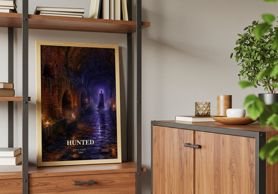 Hunted book watercolour illustration paper finish options – matte satin gloss