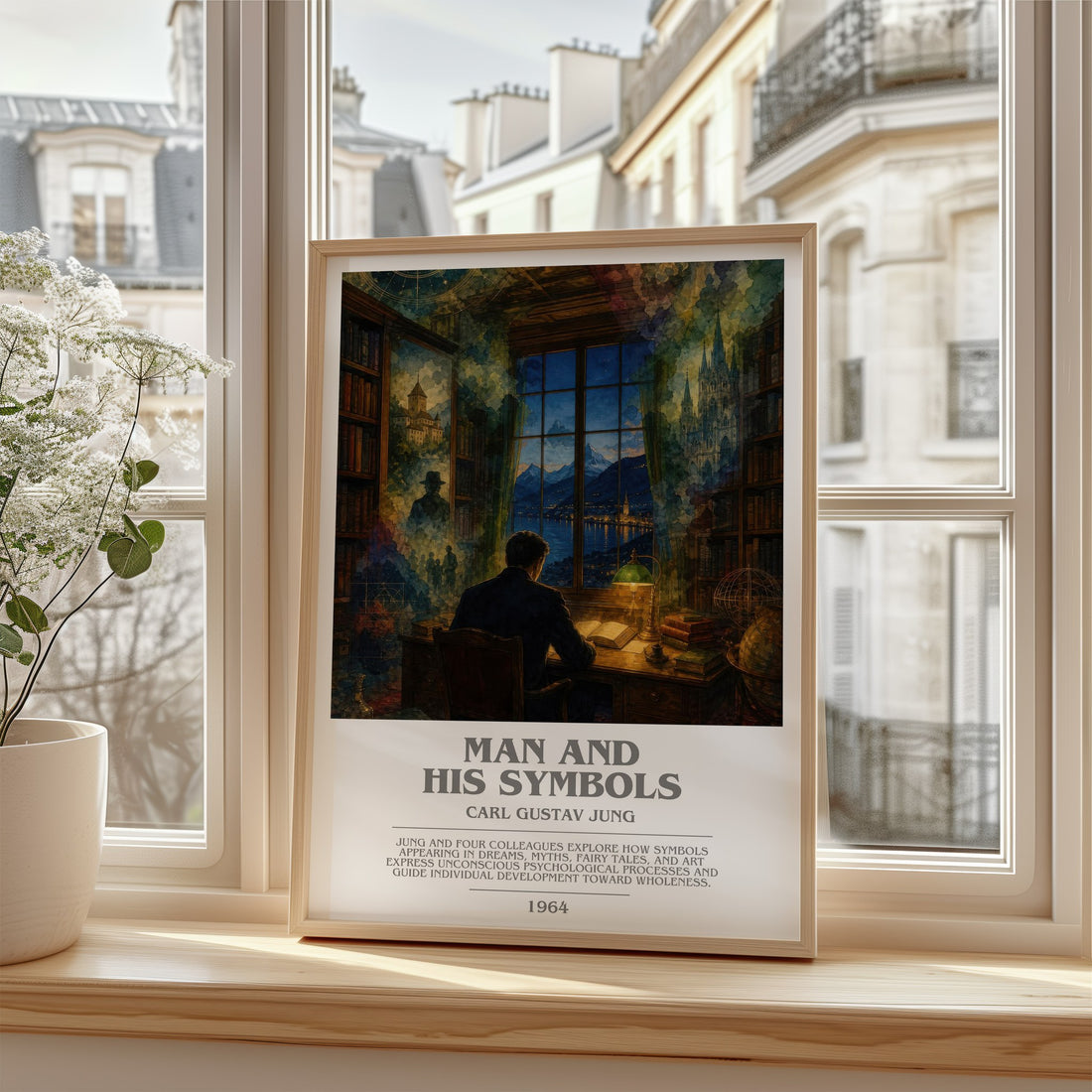 Man and His Symbols bookish poster colour and style options – Carl Gustav Jung book art