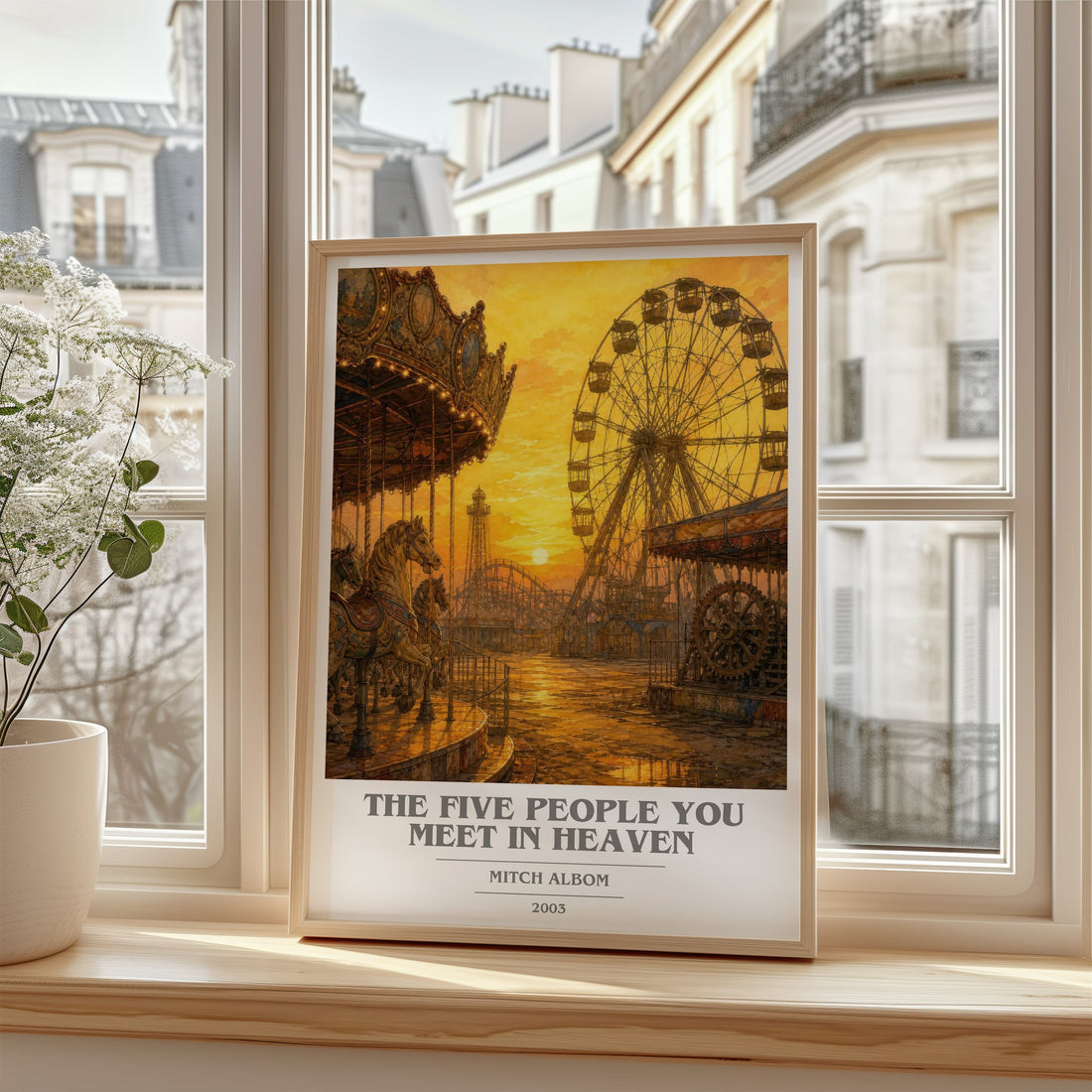 The Five People You Meet in Heaven book cover poster colour and style options – Mitch Albom book art