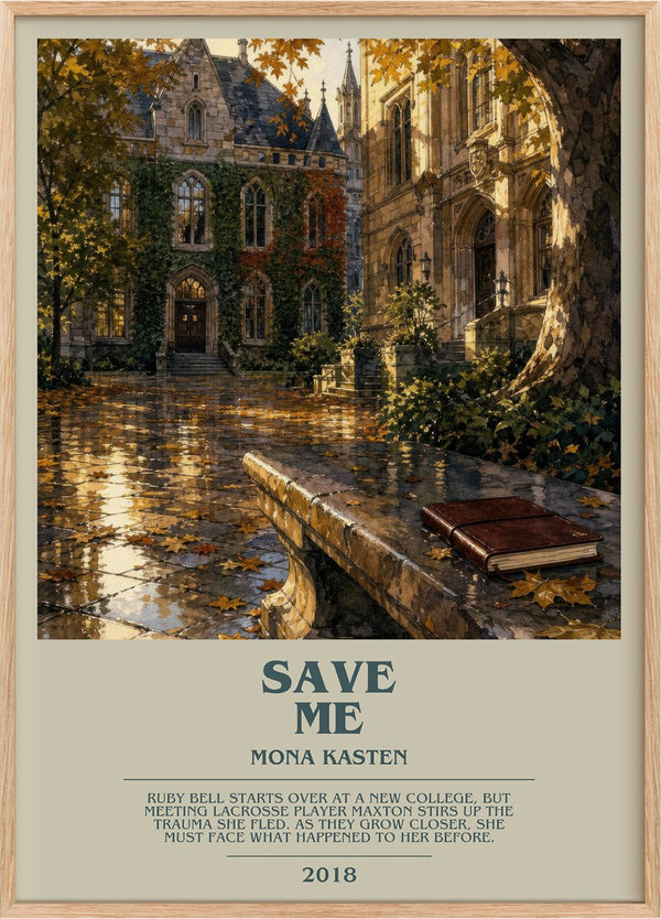Save Me Bookish Wall Art by Mona Kasten