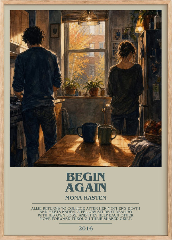 Begin Again Bookish Wall Art by Mona Kasten