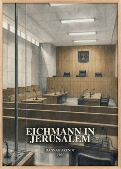 Eichmann in Jerusalem Book Watercolour Illustration by Hannah Arendt