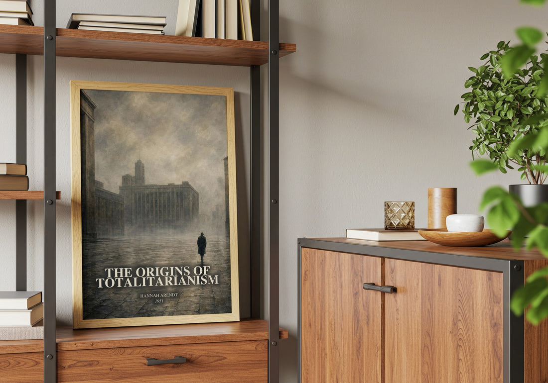 The Origins of Totalitarianism book watercolour illustration paper finish options – matte satin gloss