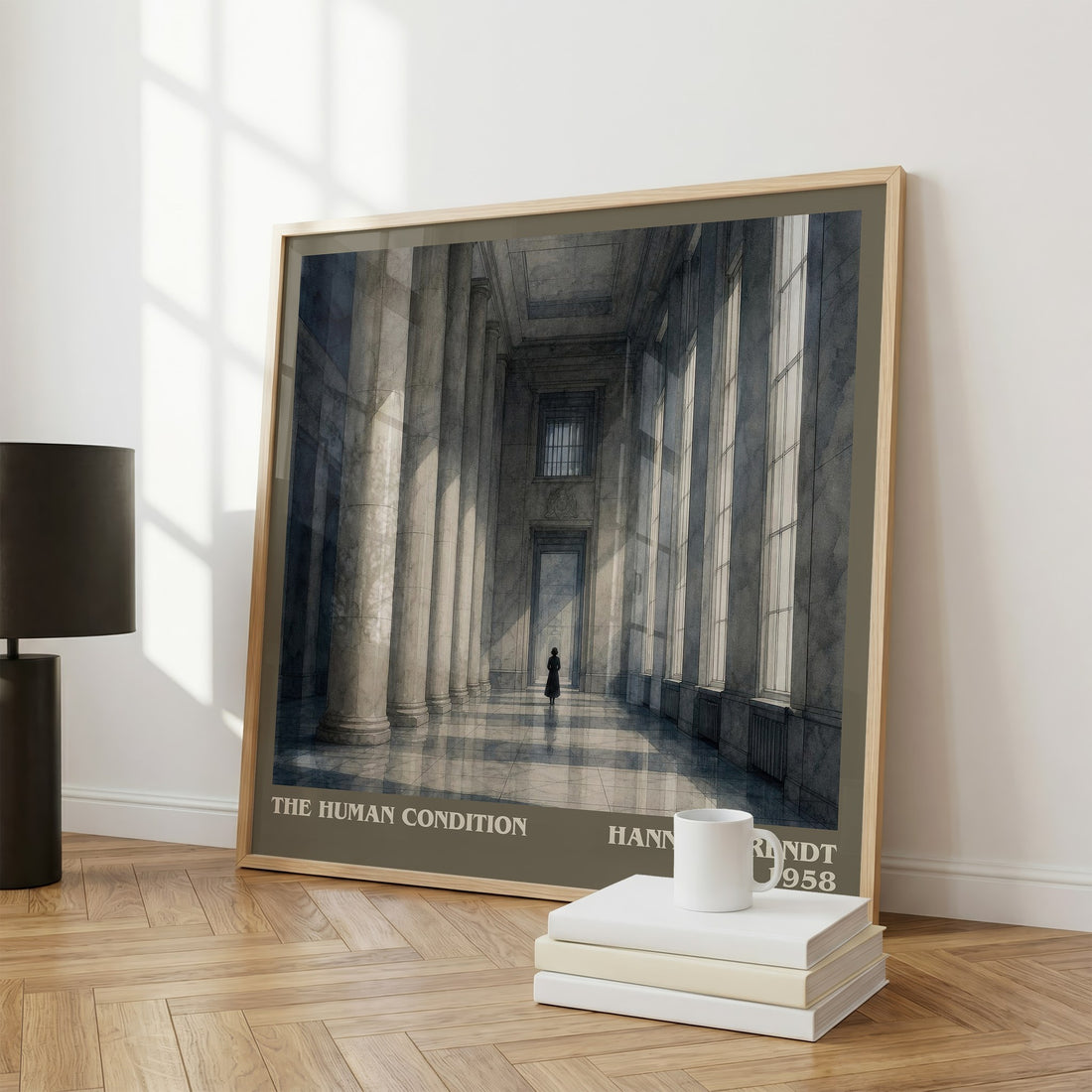 The Human Condition literary print framed by window – literary home decor