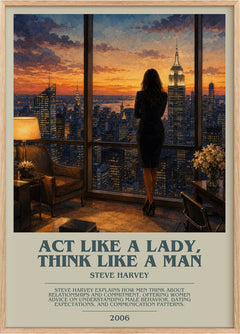 Act Like a Lady, Think Like a Man Bookish Wall Art by Steve Harvey