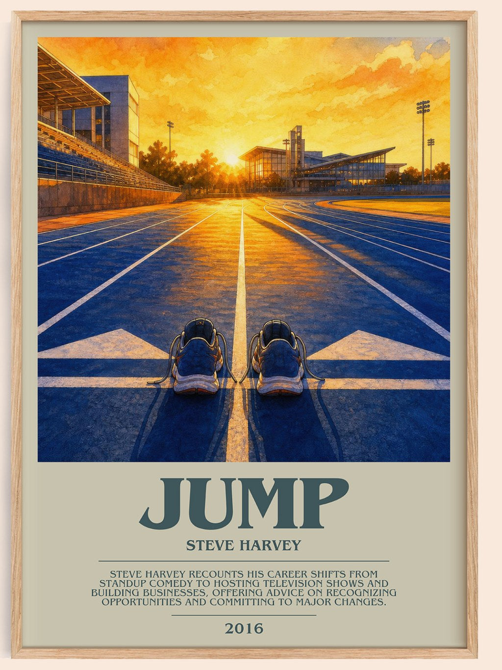 Jump bookish book poster by Steve Harvey – framed literary art print