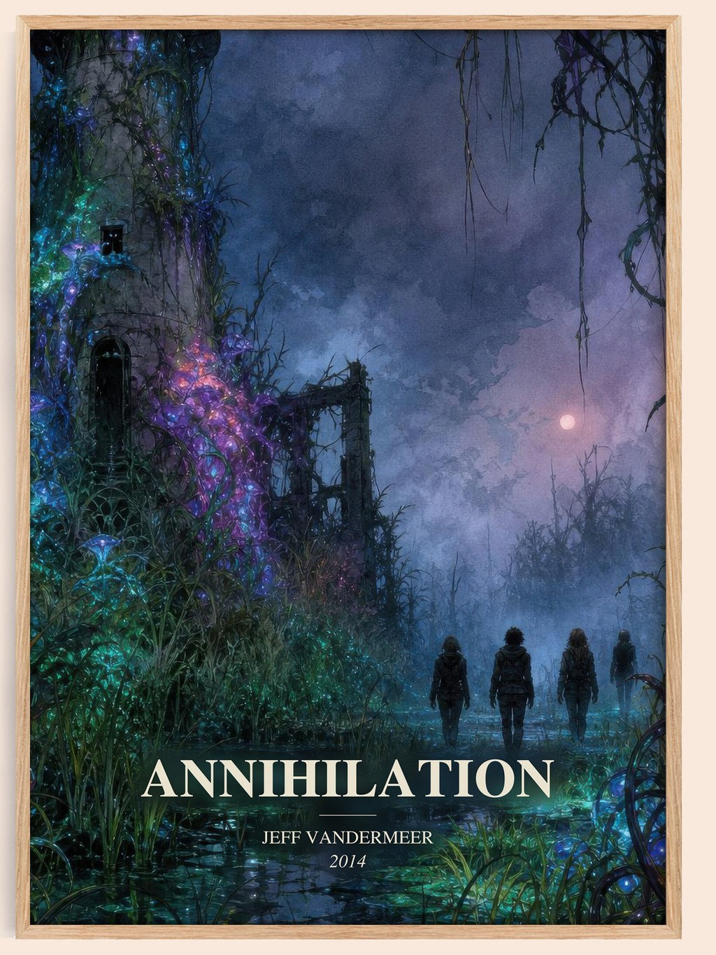 Annihilation watercolour book poster by Jeff VanderMeer – framed literary art print