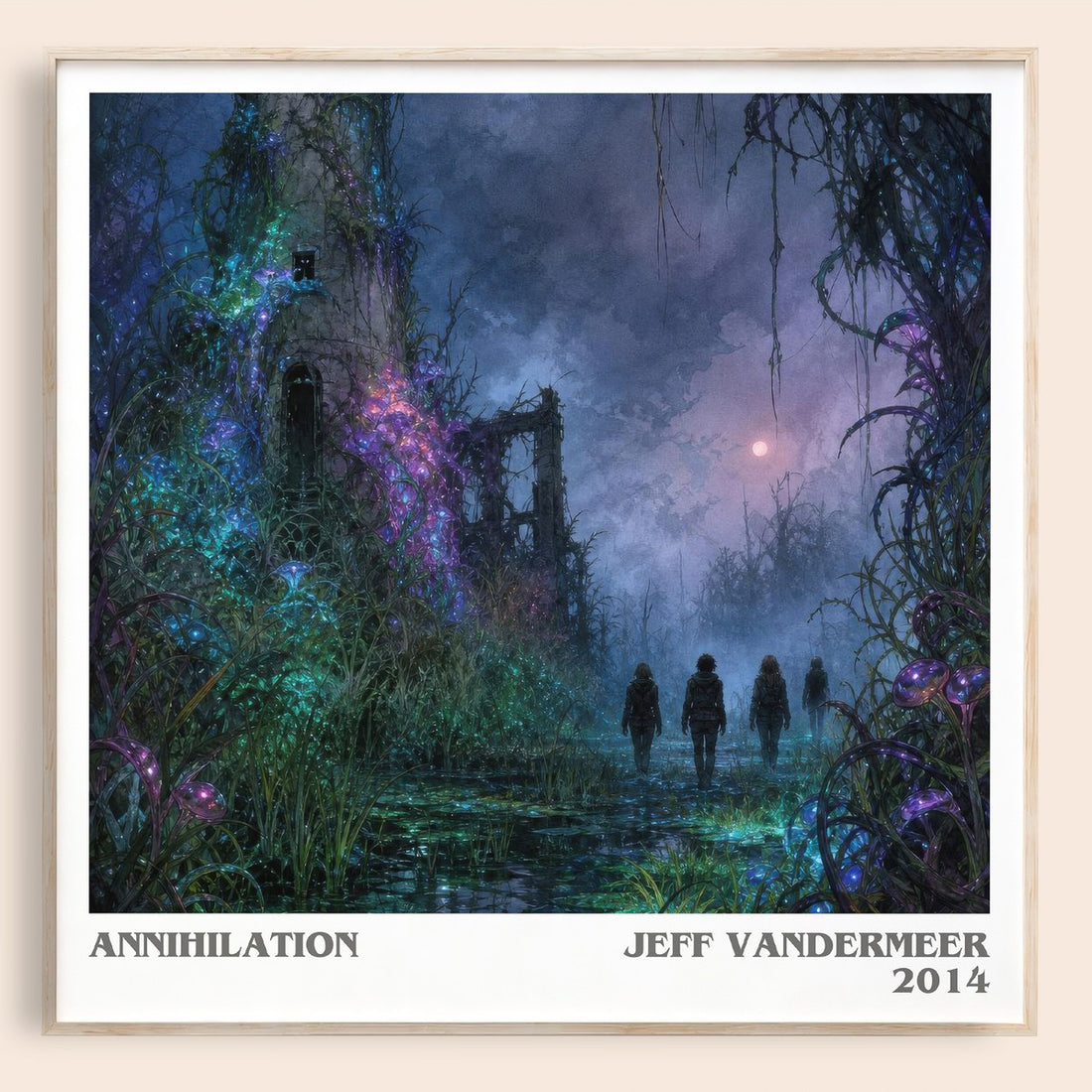 Annihilation literary book poster by Jeff VanderMeer – framed literary art print