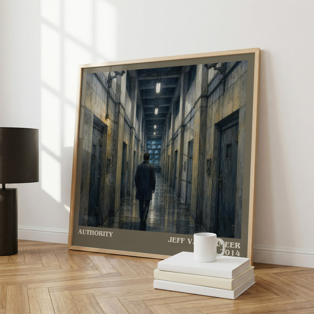 Authority literary print framed by window – literary home decor