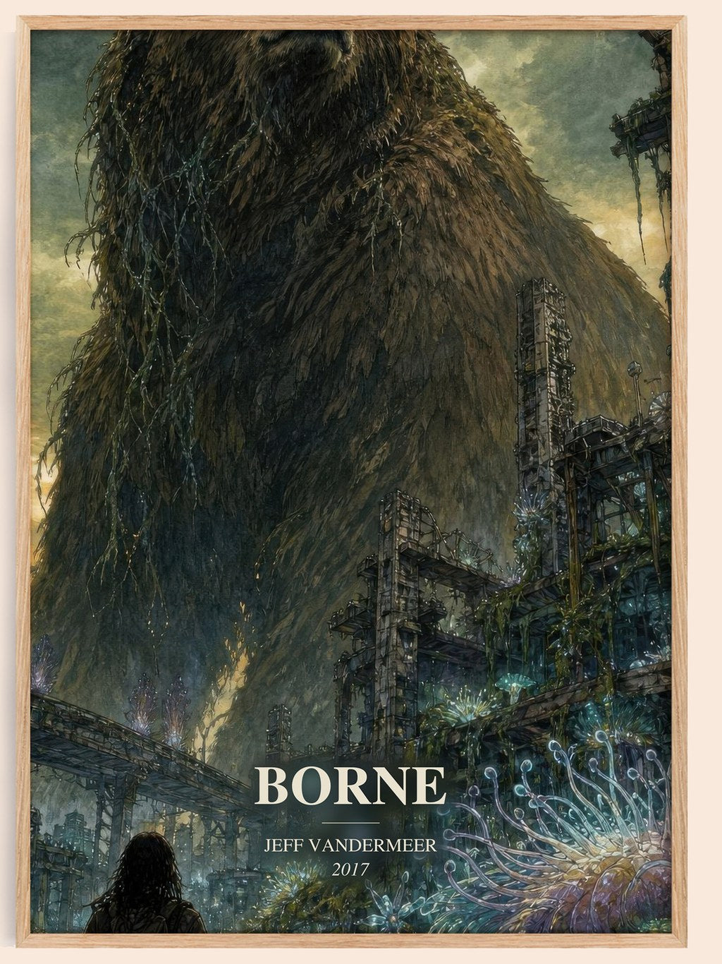 Borne watercolour book poster by Jeff VanderMeer – framed literary art print