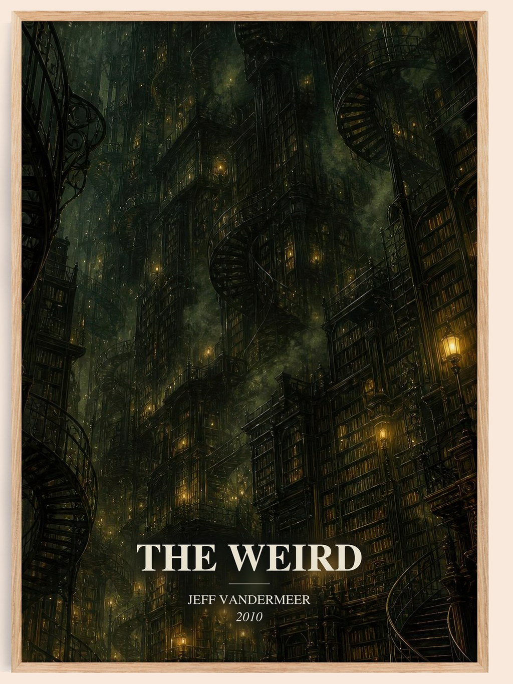 The Weird watercolour book poster by Jeff VanderMeer – framed literary art print