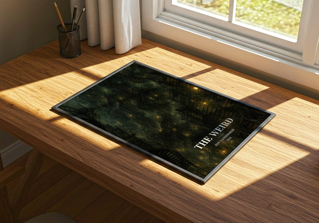 The Weird watercolour book poster framed on wall – horror wall art