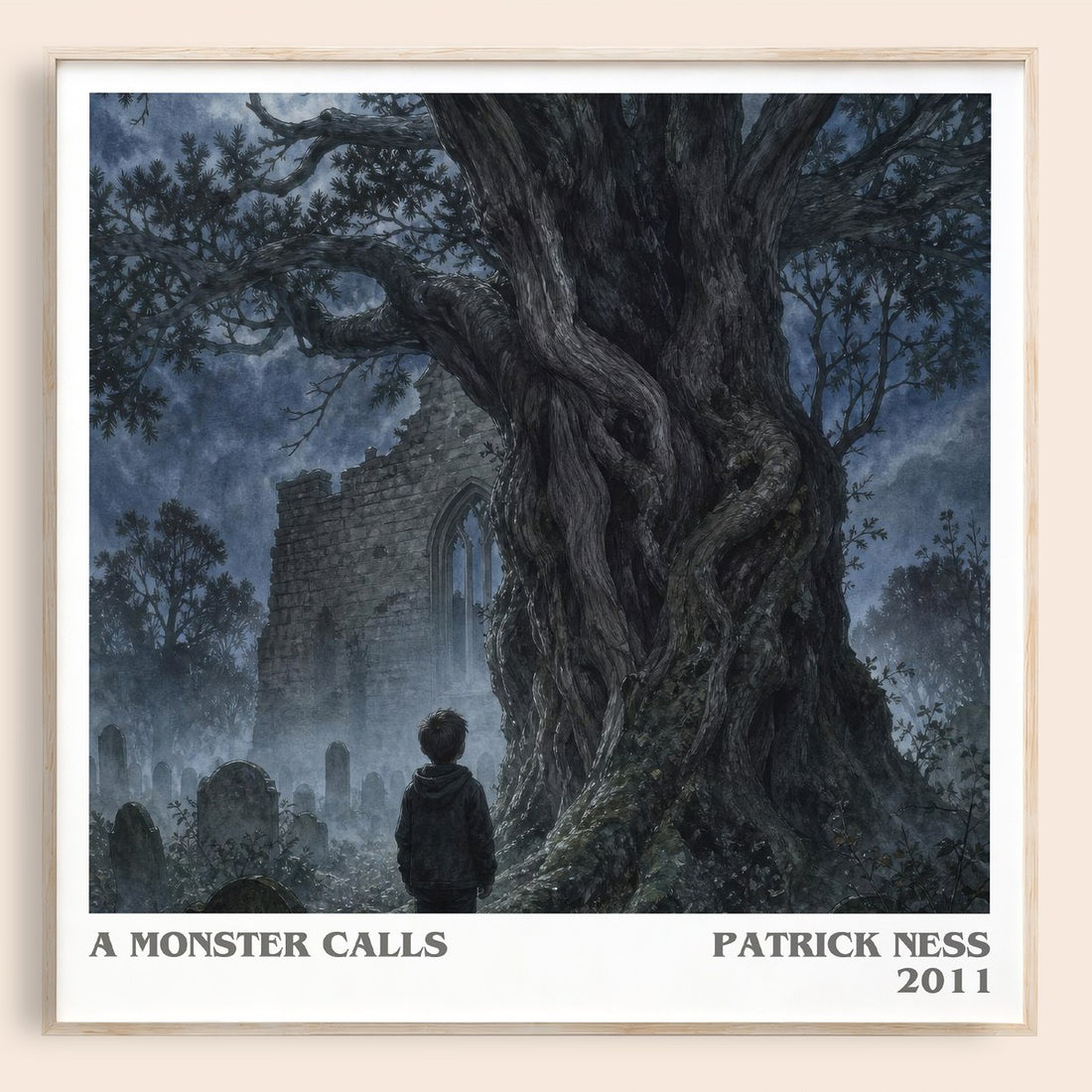 A Monster Calls literary book poster by Patrick Ness – framed literary art print
