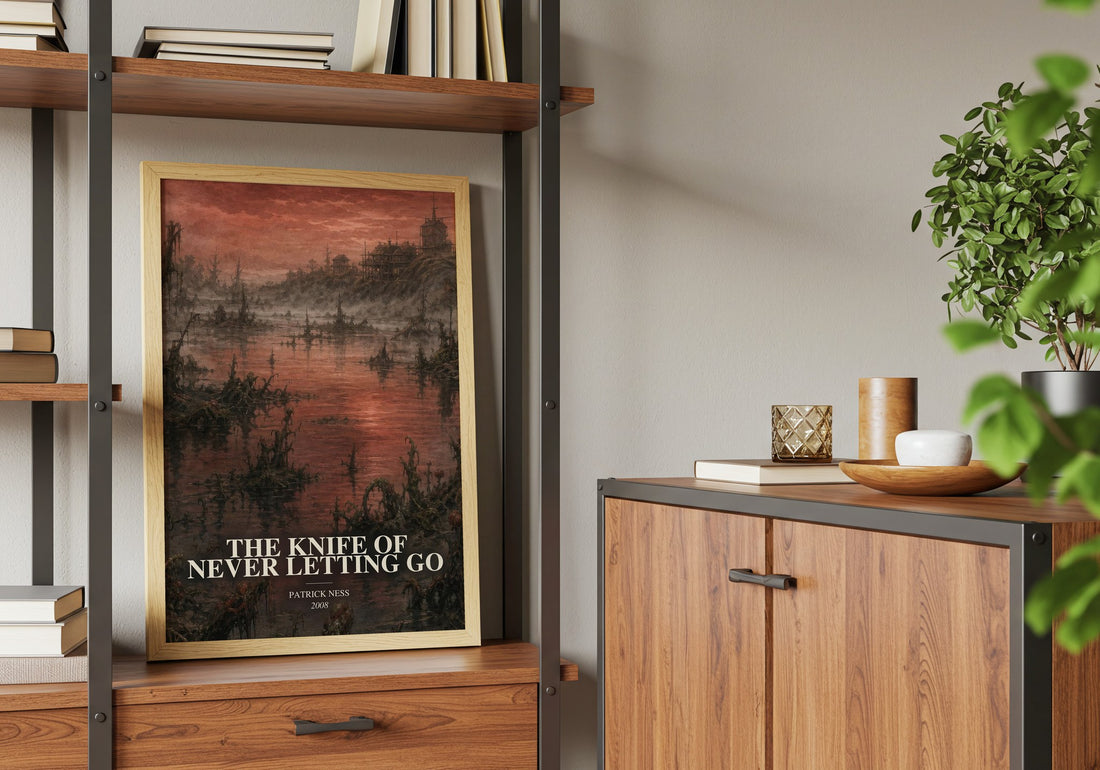 The Knife of Never Letting Go book watercolour illustration paper finish options – matte satin gloss