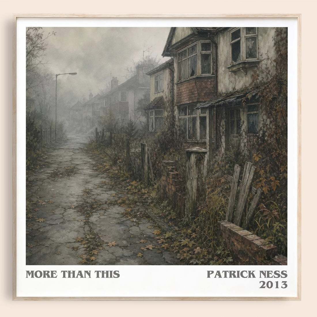 More Than This literary book poster by Patrick Ness – framed literary art print