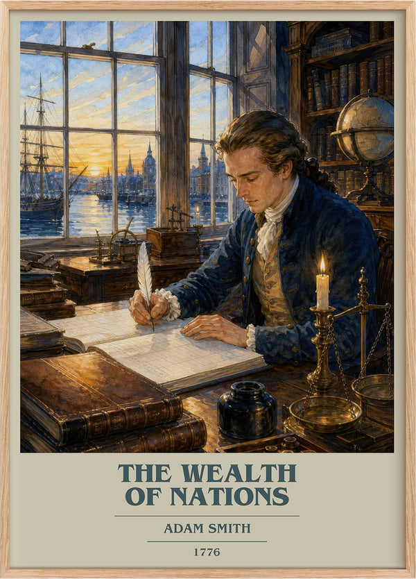 The Wealth of Nations Book Cover Poster by Adam Smith