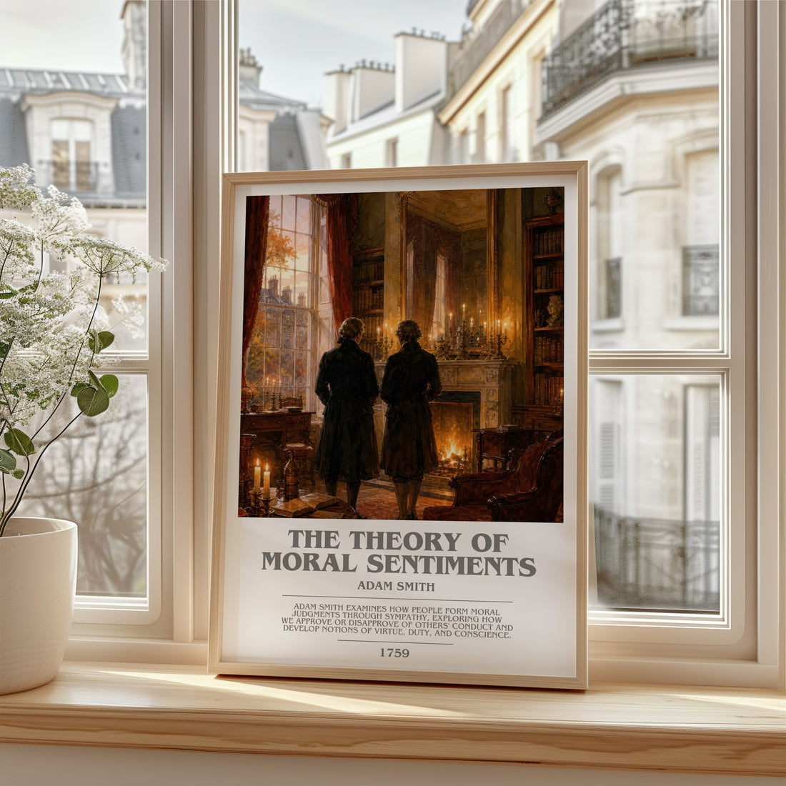 The theory of moral sentiments bookish poster colour and style options – Adam Smith book art