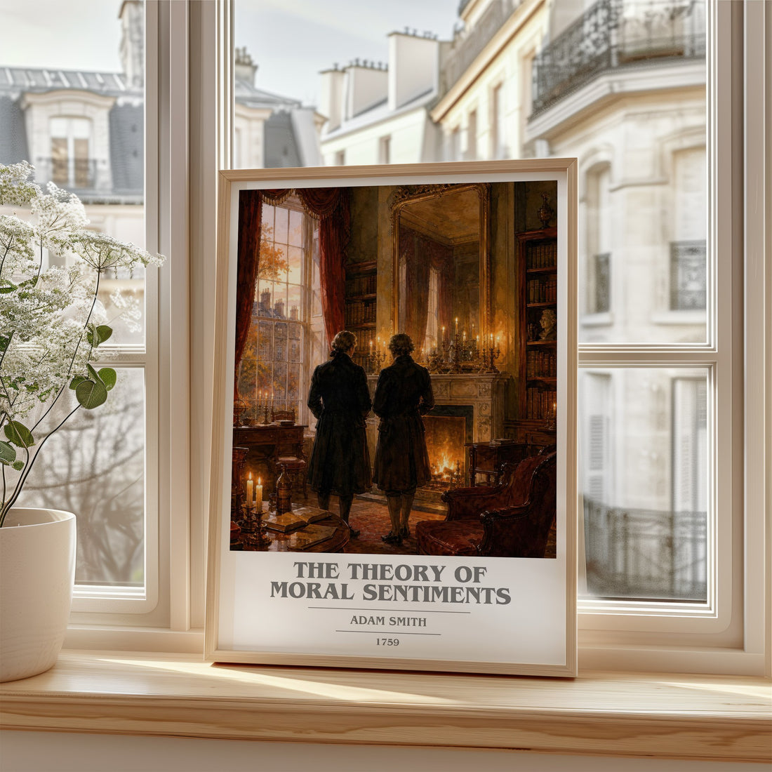 The theory of moral sentiments book cover poster colour and style options – Adam Smith book art