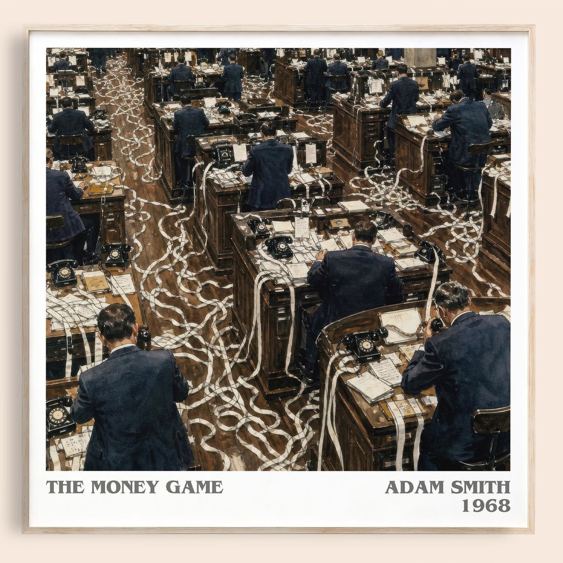 The money game literary book poster by Adam Smith – framed literary art print