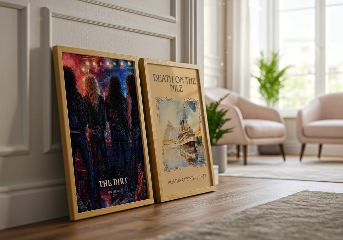 The Dirt watercolour print framed by window – literary home decor