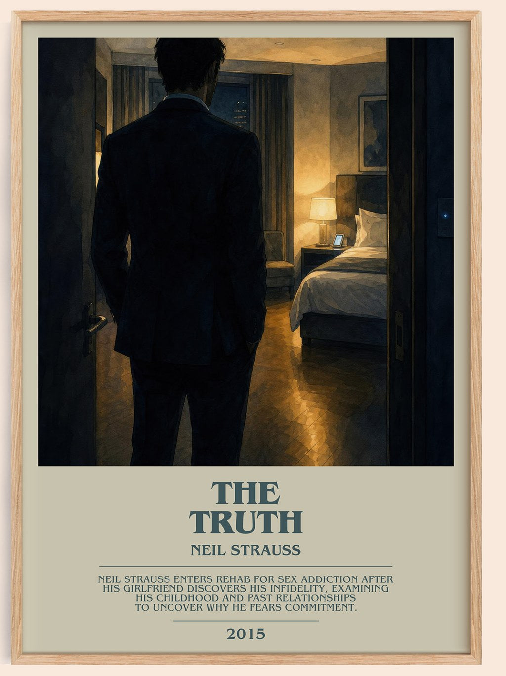 The truth bookish book poster by Neil Strauss – framed literary art print