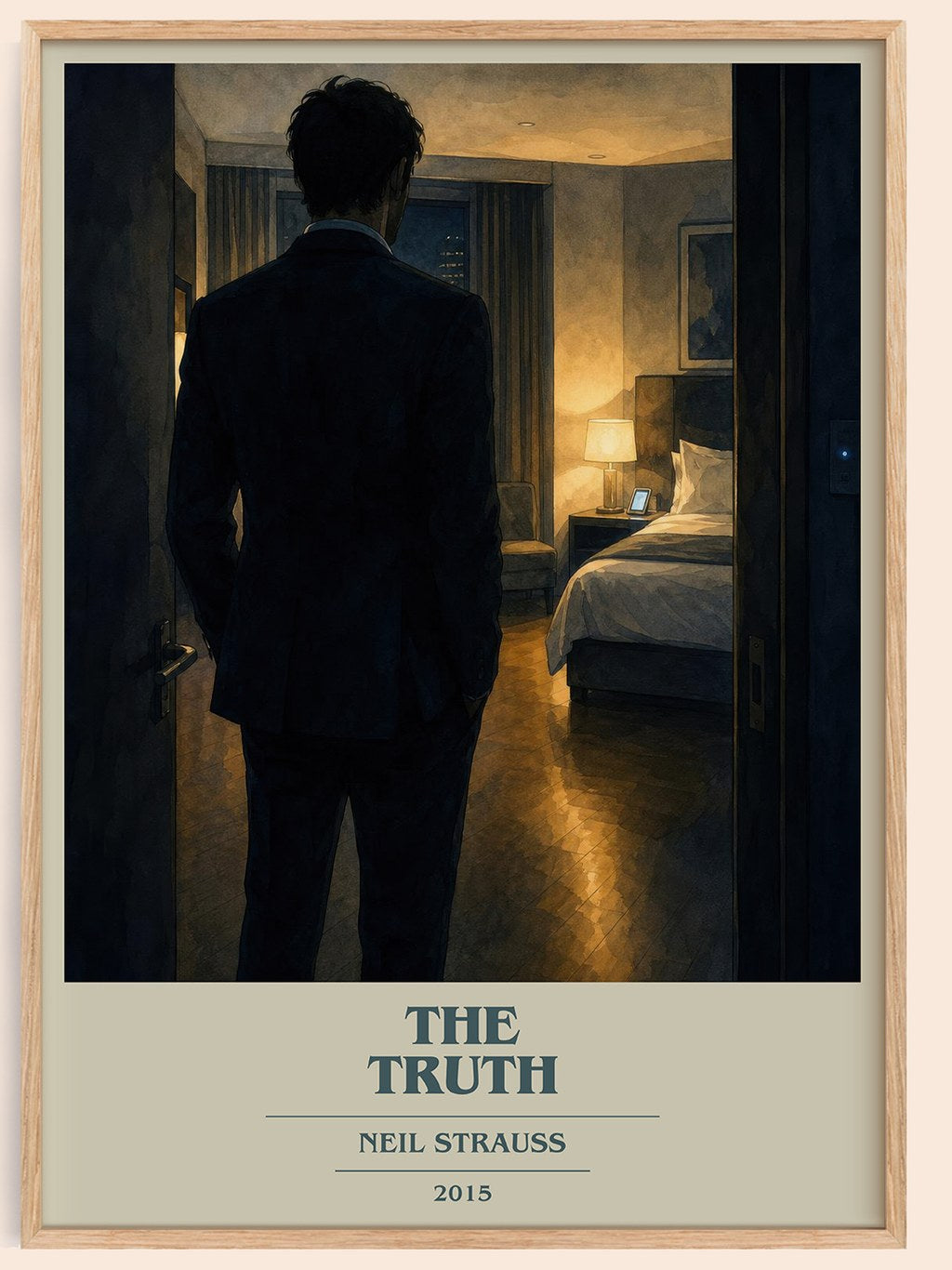The truth book cover book poster by Neil Strauss – framed literary art print