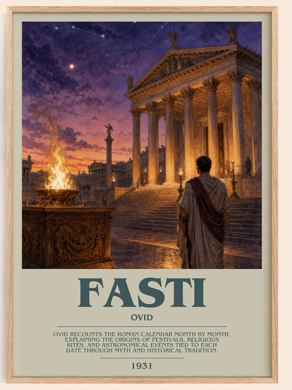 Fasti bookish book poster by Ovid – framed literary art print