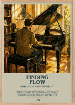 Finding flow Bookish Wall Art by Mihaly Csikszentmihalyi