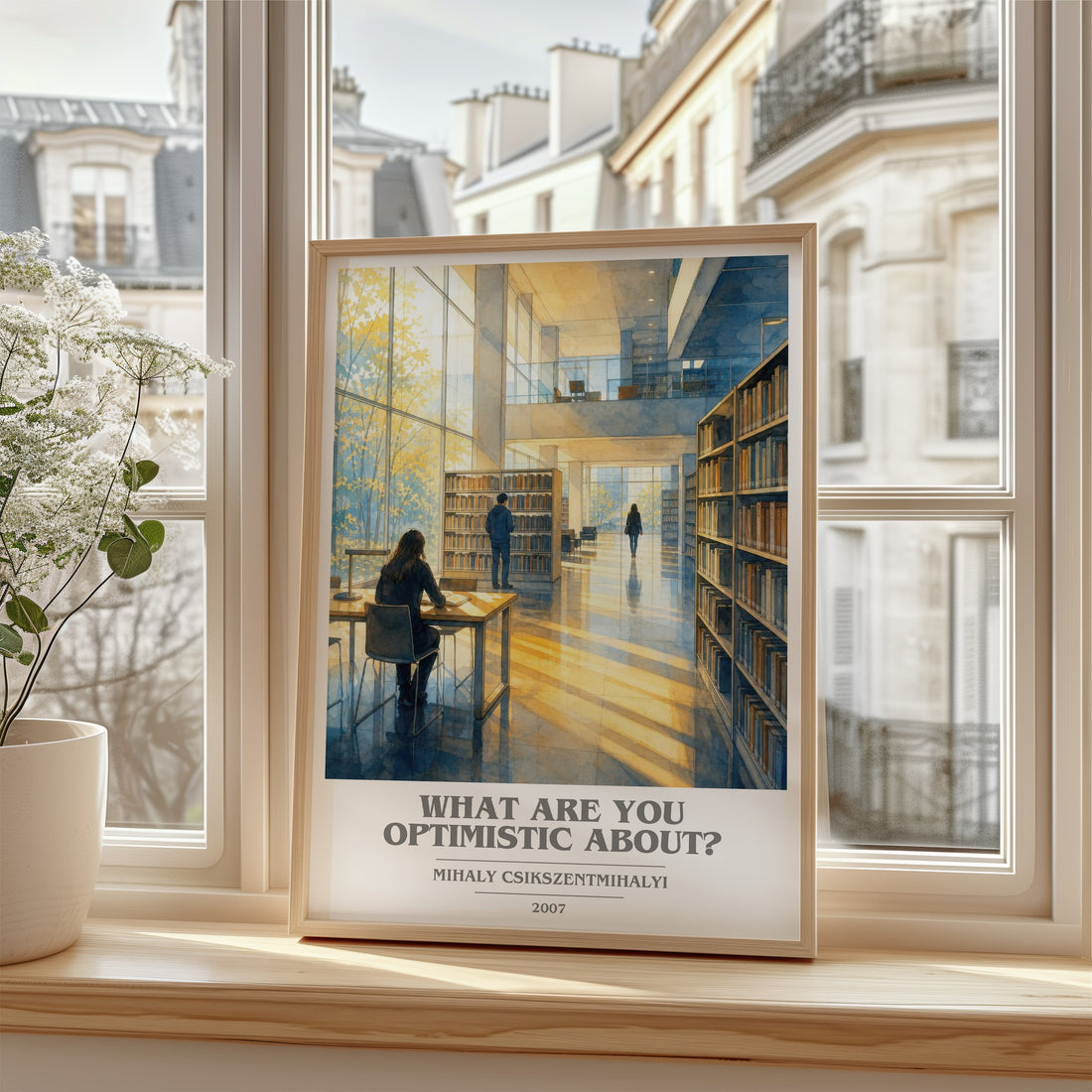 What Are You Optimistic About? book cover poster colour and style options – Mihaly Csikszentmihalyi book art