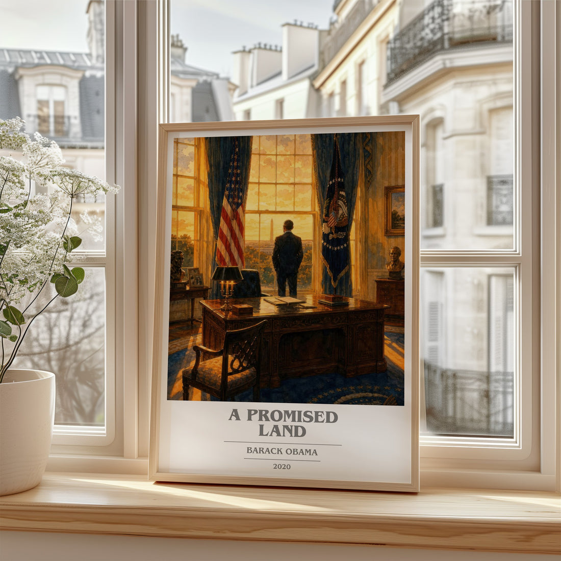 A Promised Land book cover poster colour and style options – Barack Obama book art