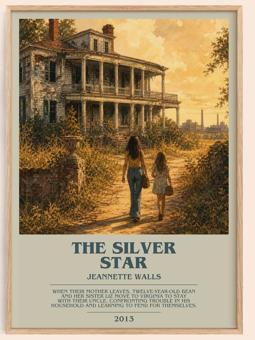 The silver star bookish book poster by Jeannette Walls – framed literary art print