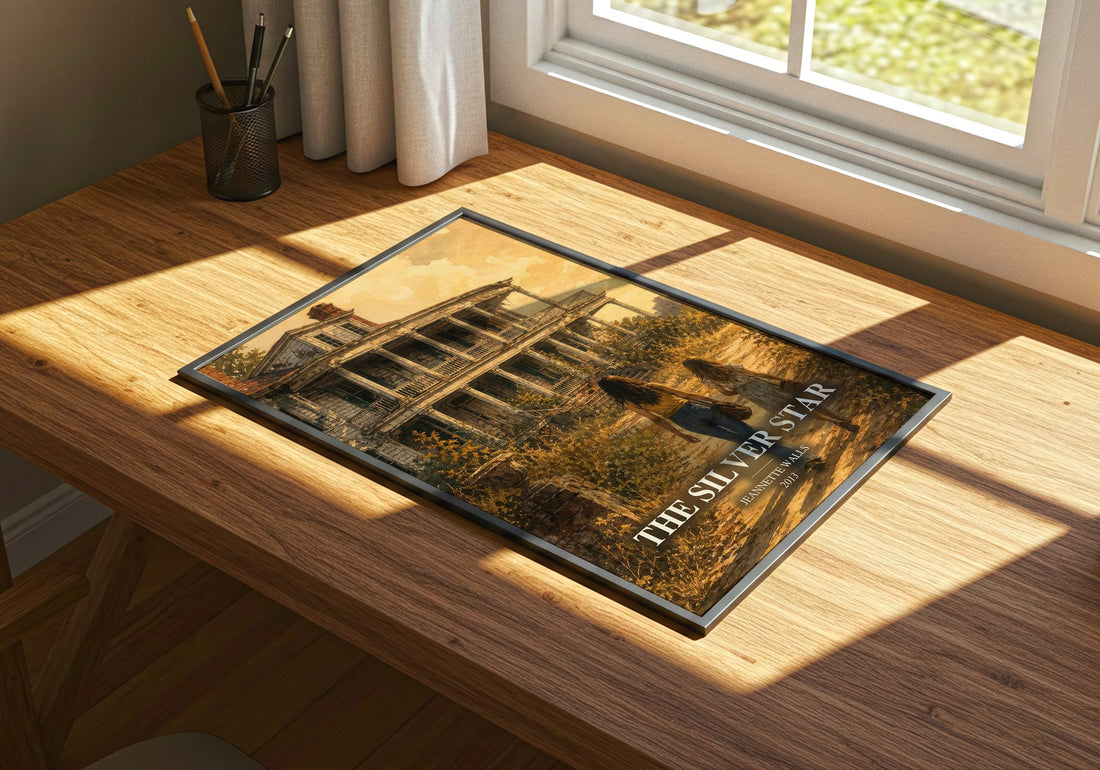 The silver star watercolour book poster framed on wall – coming of age wall art