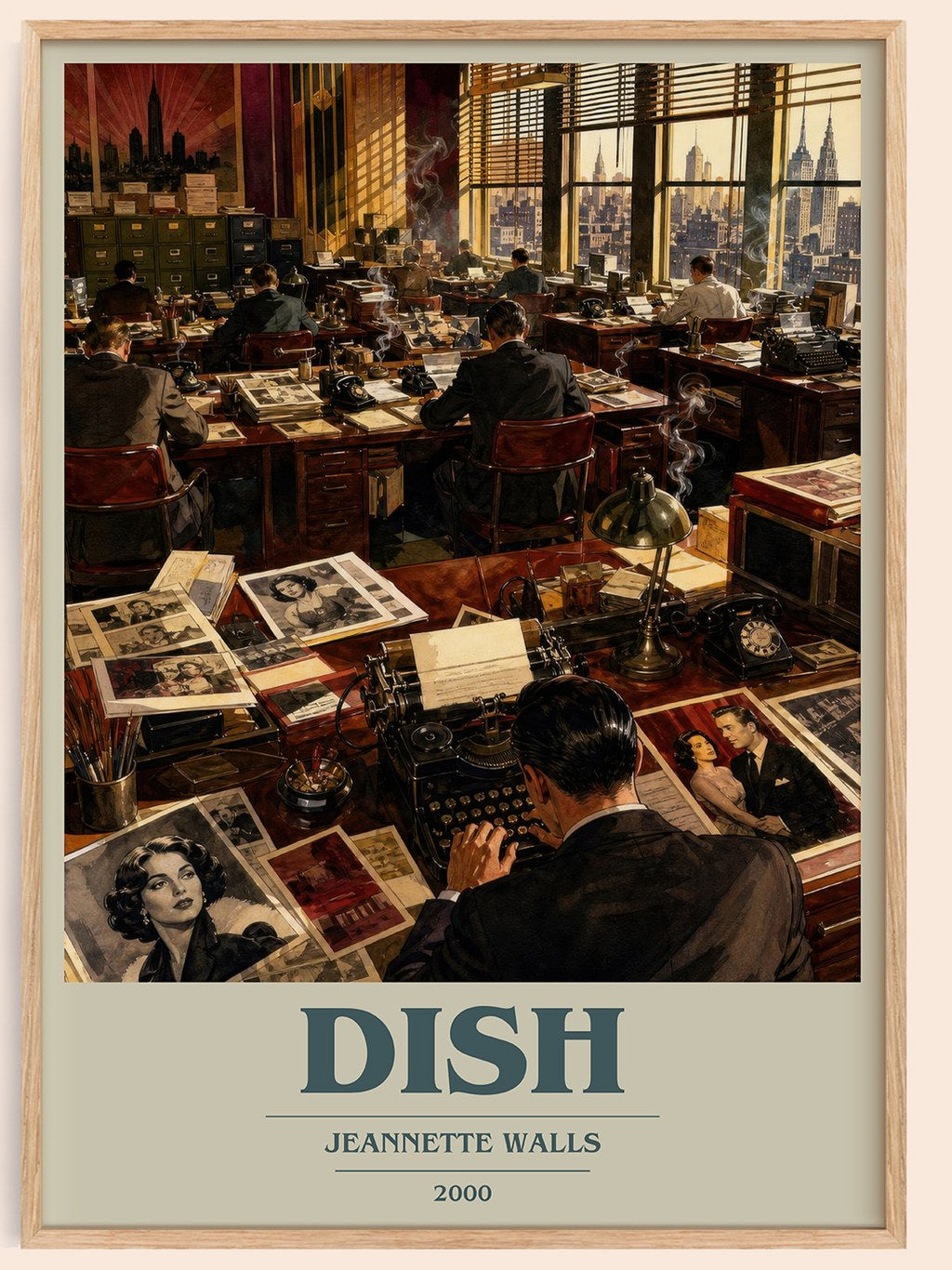 Dish book cover book poster by Jeannette Walls – framed literary art print
