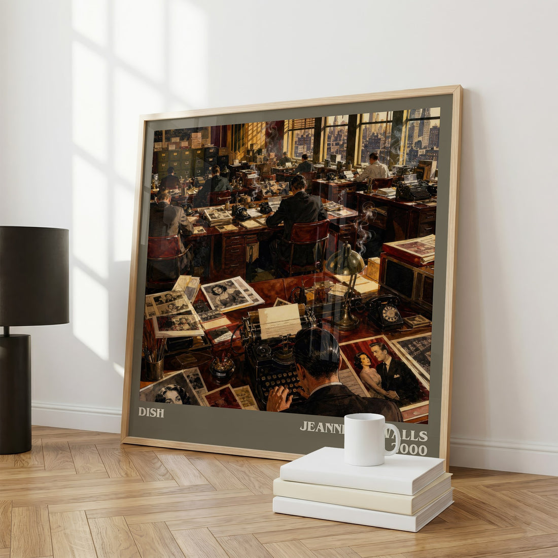 Dish literary print framed by window – literary home decor
