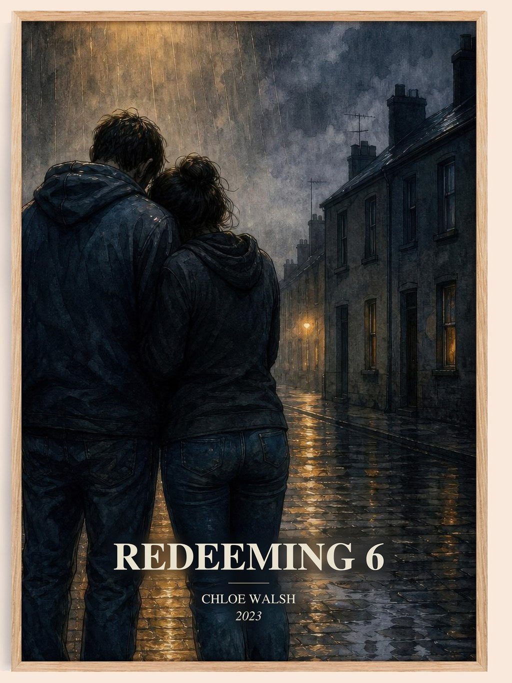 Redeeming 6 watercolour book poster by Chloe Walsh – framed literary art print