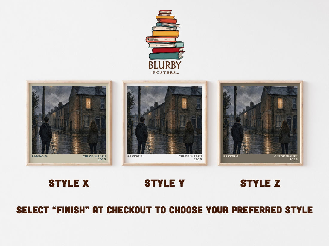 Saving 6 literary print in frame leaning in hallway – romance wall art (mockup)