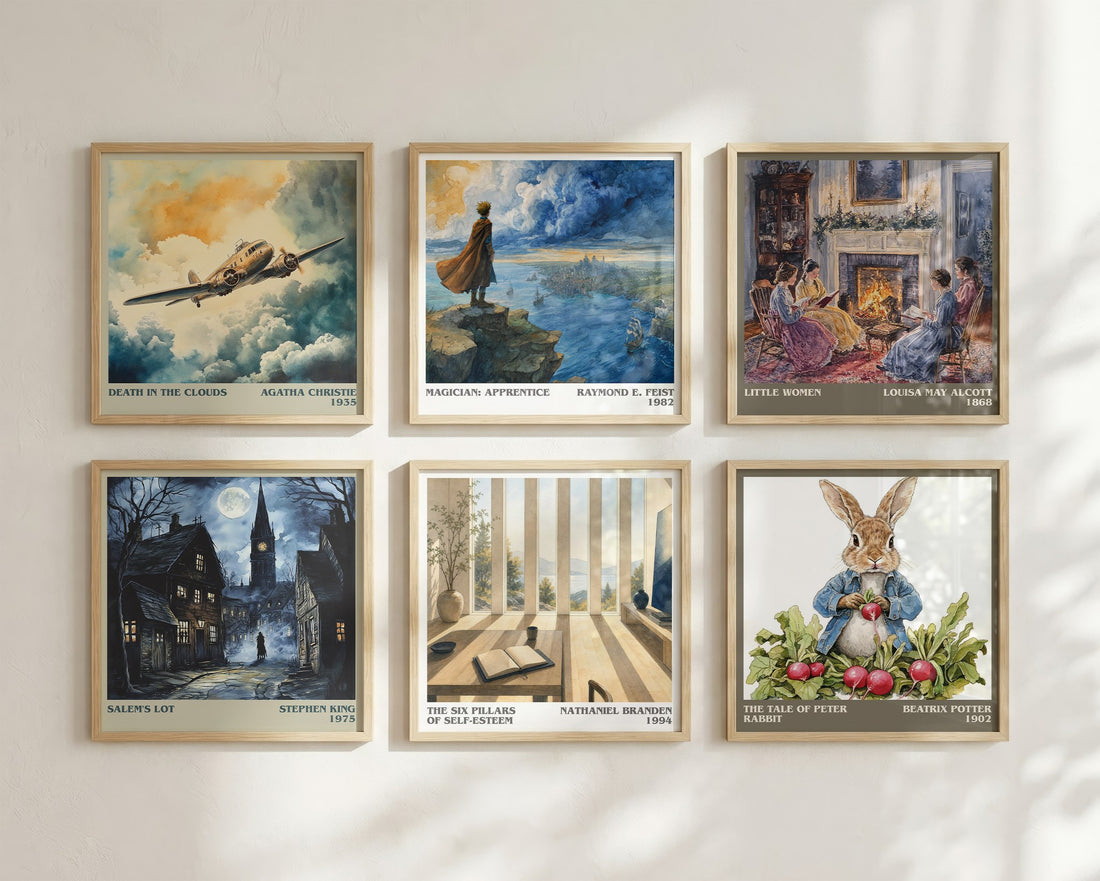 The six pillars of self-esteem literary art print colour and style options – Nathaniel Branden book art