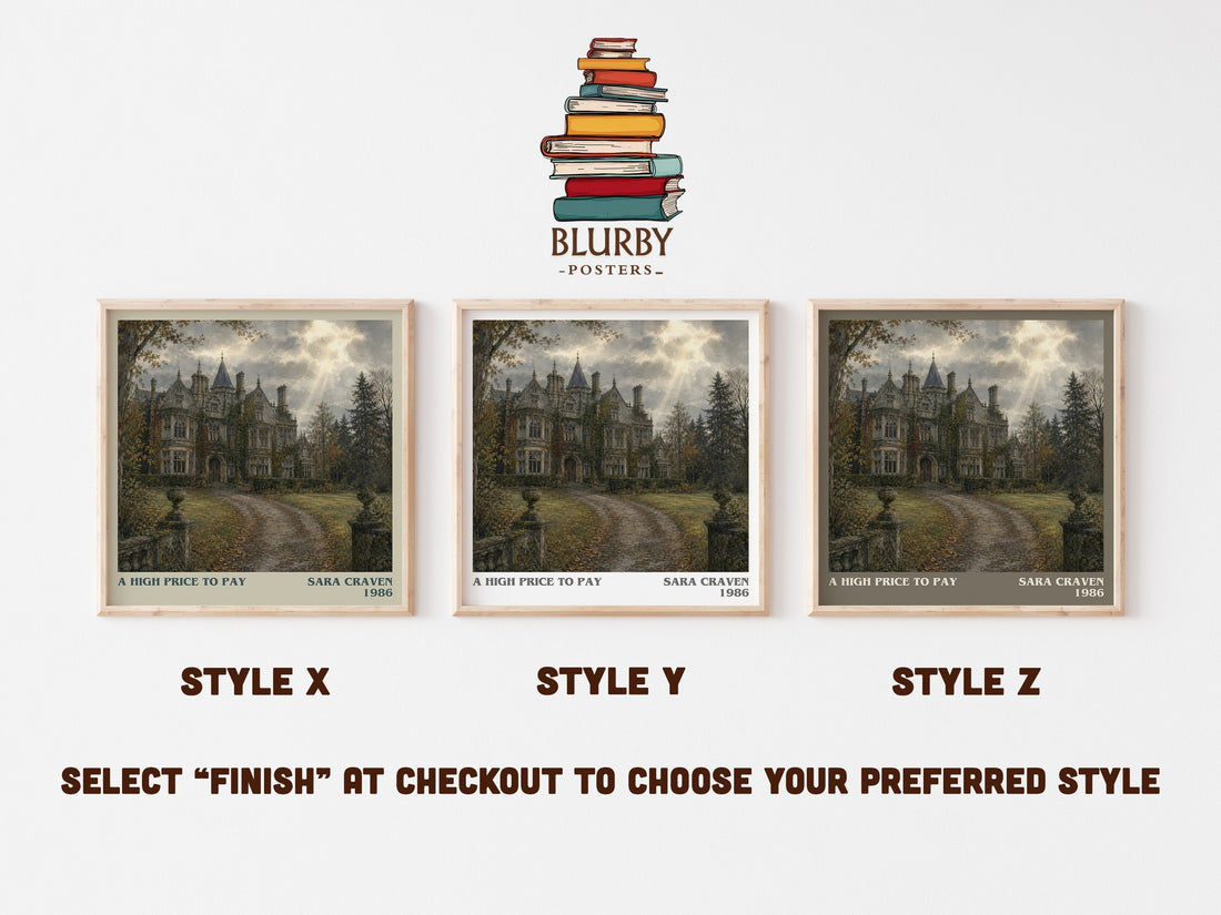 A High Price to Pay literary print in frame leaning in hallway – romance wall art (mockup)
