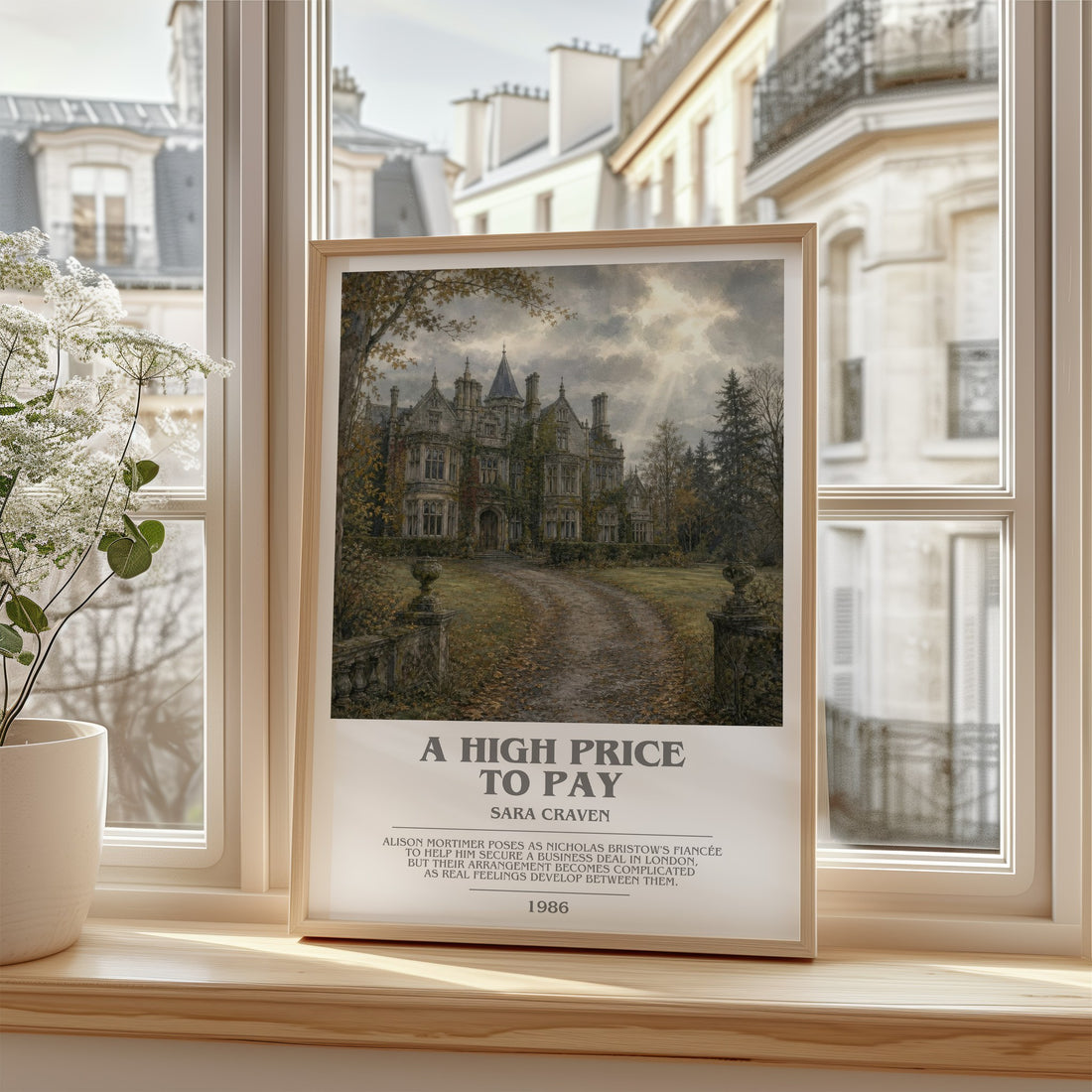 A High Price to Pay bookish poster colour and style options – Sara Craven book art