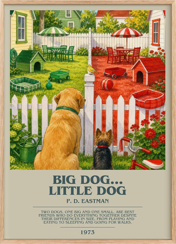 Big Dog... Little Dog Bookish Wall Art by P. D. Eastman