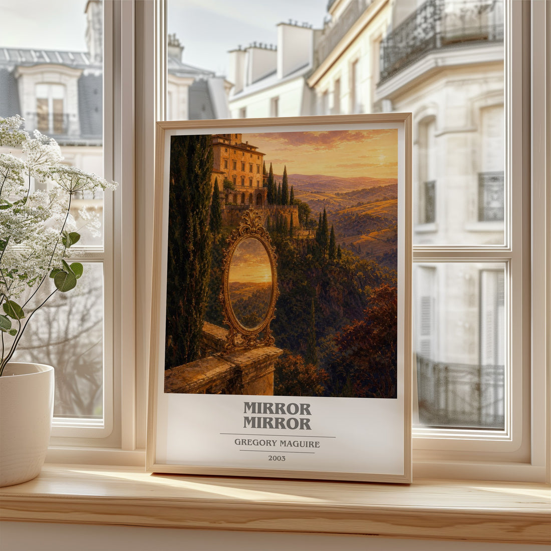 Mirror Mirror book cover poster colour and style options – Gregory Maguire book art