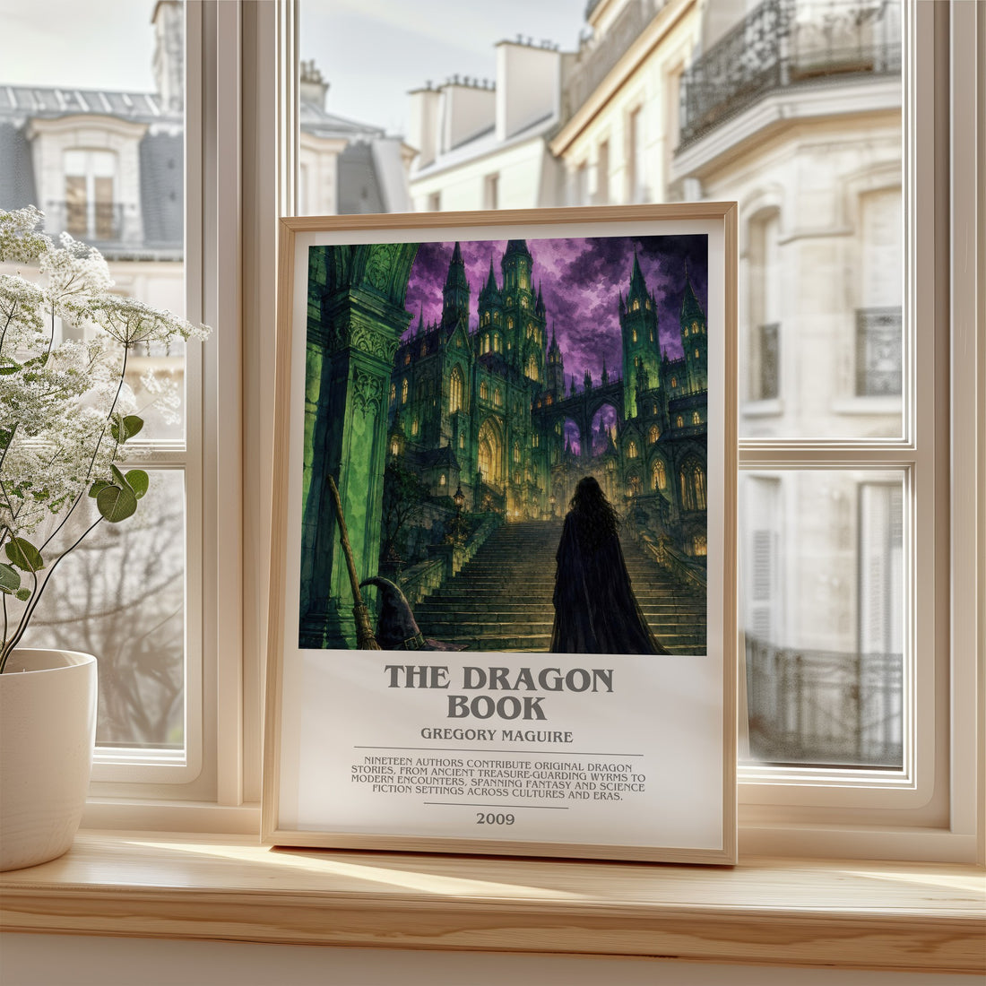The Dragon Book bookish poster colour and style options – Gregory Maguire book art