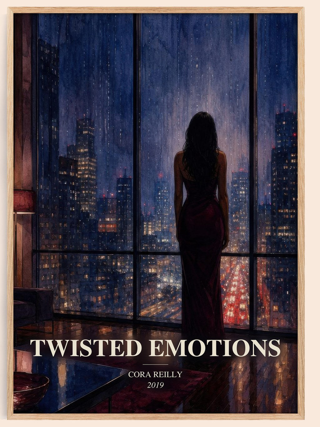 Twisted Emotions watercolour book poster by Cora Reilly – framed literary art print