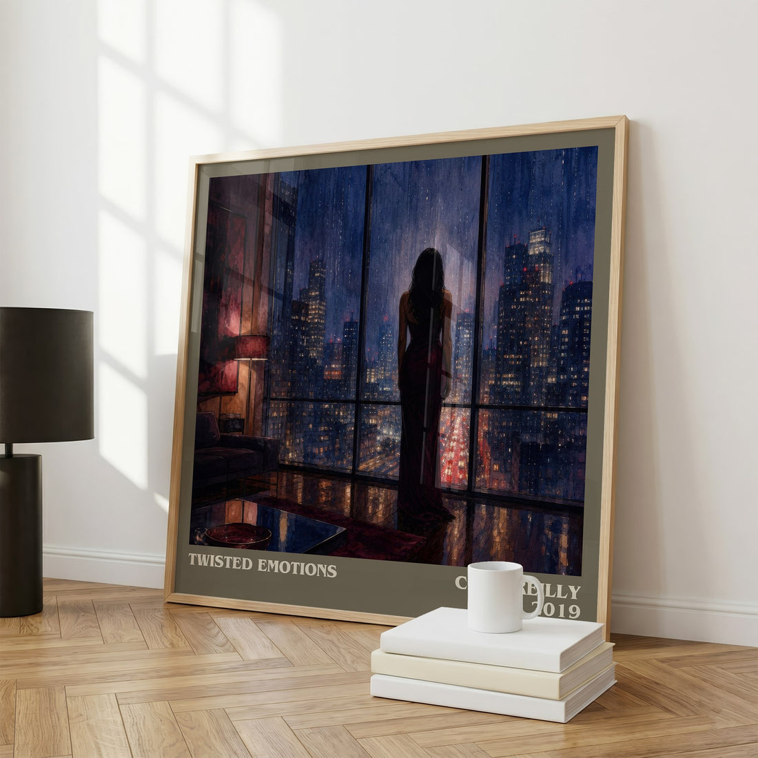 Twisted Emotions literary print framed by window – literary home decor