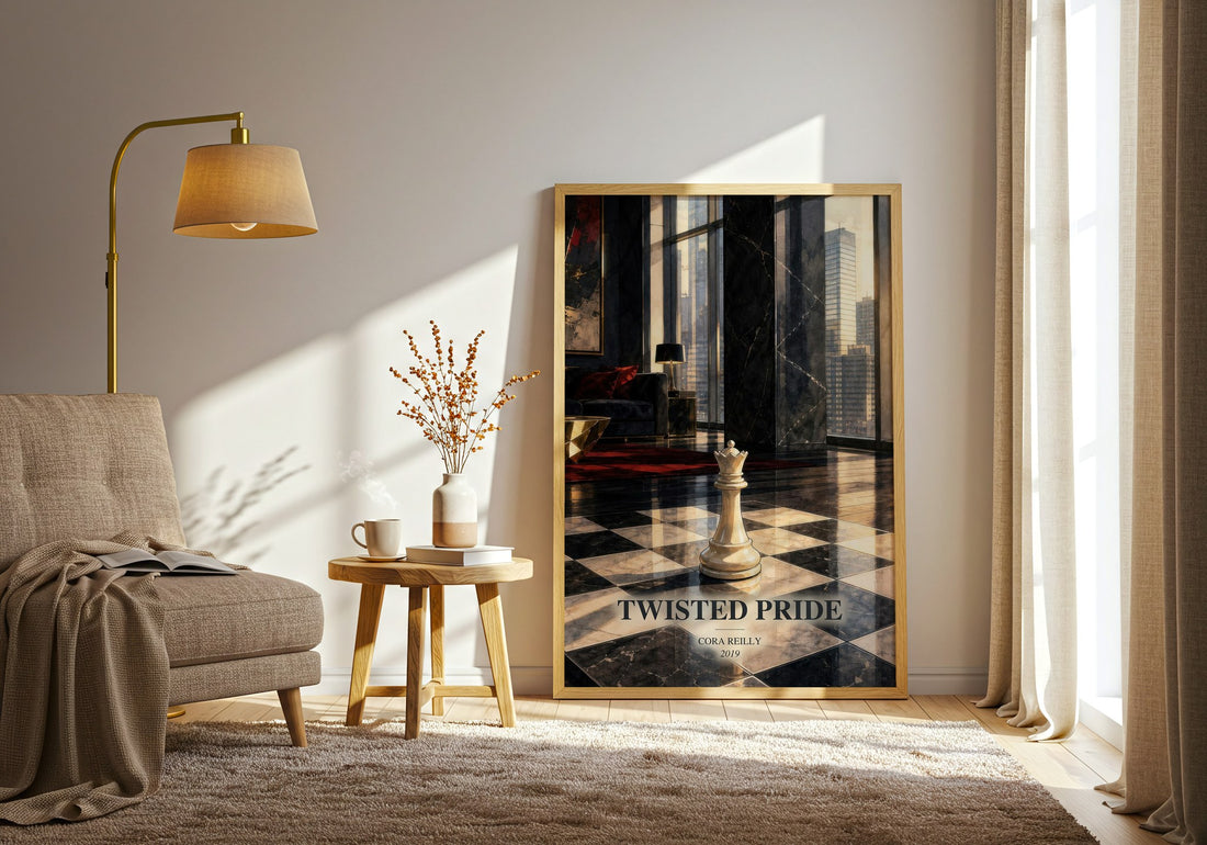 Twisted Pride watercolour print in frame leaning in hallway – romance wall art